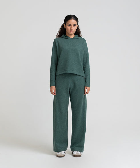 Women's Rib Cropped Hoodie